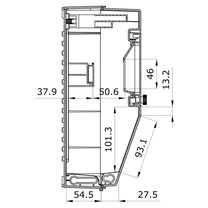 Настінний корпус для сил. розеток IDE PRYMA 1×9 MOD 284×222х122mm IP67 з шинами N+PE