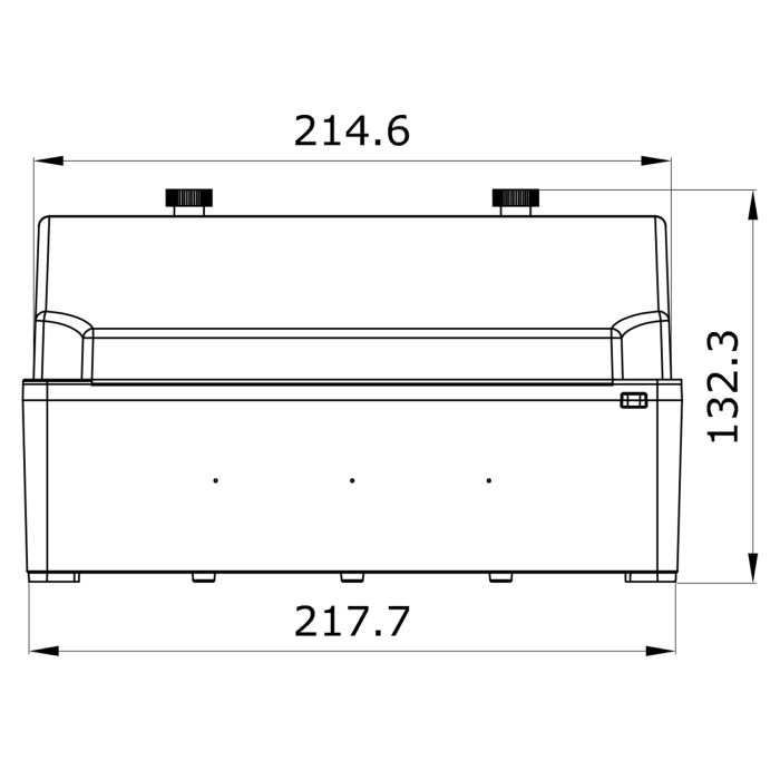 Настінний корпус для сил. розеток IDE PRYMA 1×9 MOD 284×222х122mm IP67 з шинами N+PE