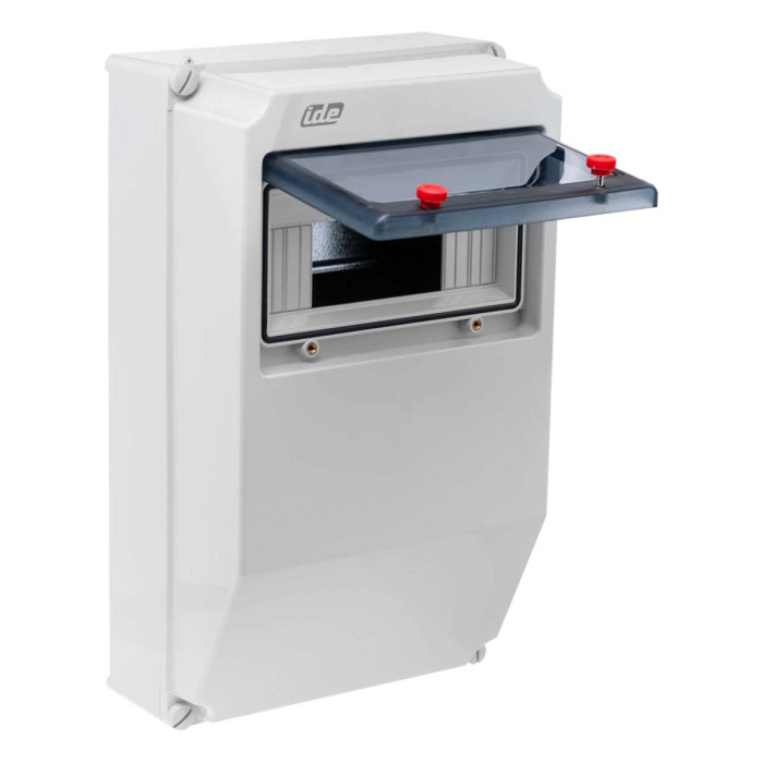 Настінний корпус для сил. розеток IDE PRYMA 1×9 MOD 369×222x130mm IP67 з шинами N+PE