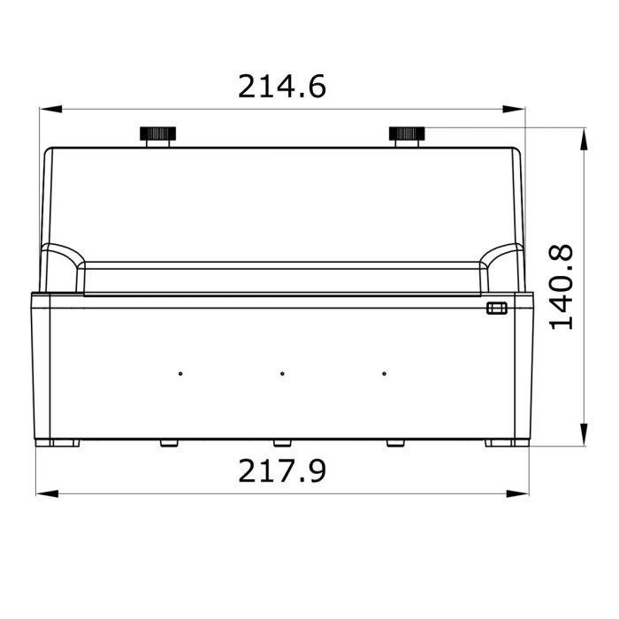 Настінний корпус для сил. розеток IDE PRYMA 1×9 MOD 369×222x130mm IP67 з шинами N+PE
