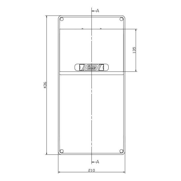 Настінний корпус для сил. розеток IDE STAR 1×9 MOD 436×210x137mm, IP65 з шинами N+PE