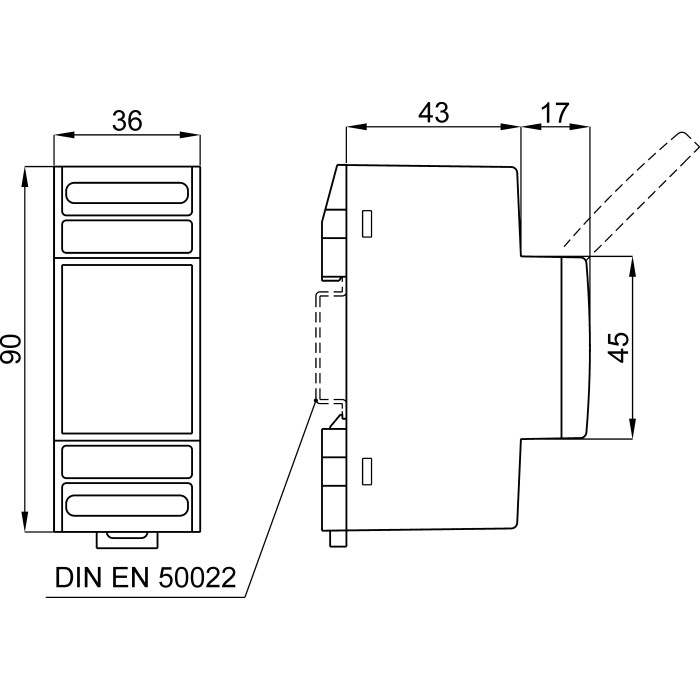 Реле витоку FRER DC/АС 50-60Гц, T.R.In, живл. 230V АС