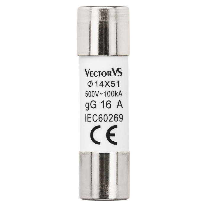 Запобіжник циліндричний Vector VS GENESIS 14x51 16A 500V AC
