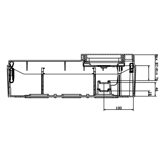 Настінний корпус для сил. розеток IDE STAR 1×18 MOD 436×418x147mm, IP65 з шинами N+PE