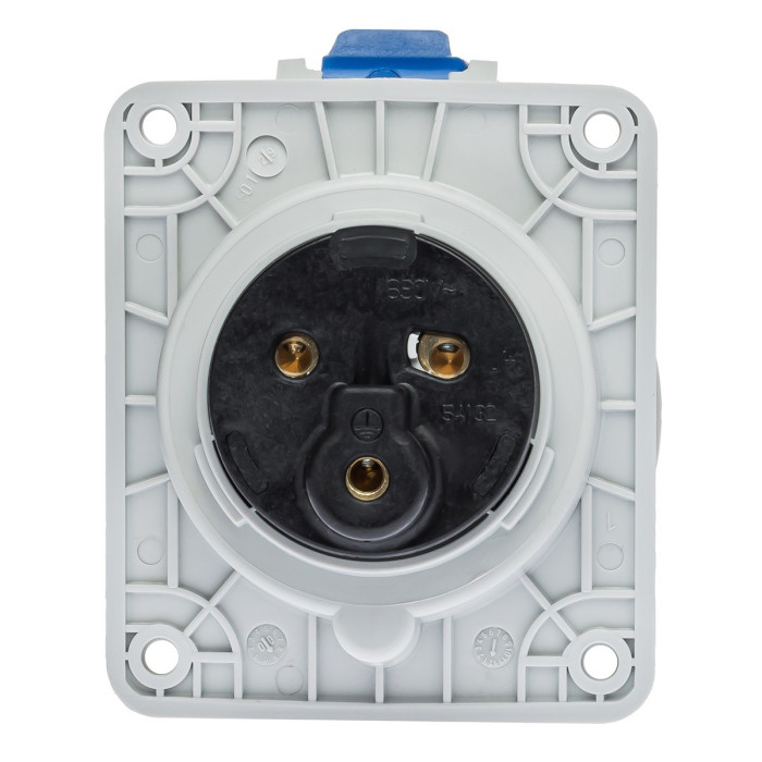 Розетка вбудована похила IDE MUNDIAL 2P+E 32A 200–250V IP44