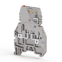 Клема Klemsan ASK 3 FLD 110V DC під запобіжник 4 мм сіра