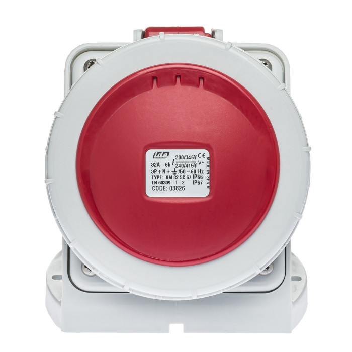 Розетка  настінна IDE MUNDIAL 3P+N+E 32A 200/346–240/415V IP66-67