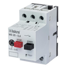 Автомат захисту двигуна ISKRA MS25 0,4A