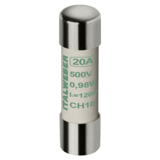 Запобіжник циліндричний Italweber CH10 20A aМ 10×38 500V