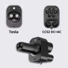 Перехідник CCS2-TESLA DC+AC (для Tesla Cybertruck) з подовженим конектором