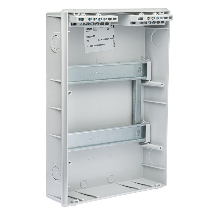 Корпус розподільчий внутр. IDE біле вікно ORO, 2×12 модуля 373×283x97, IP40, з шинами N і PE