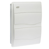 Корпус розподільчий внутр. IDE біле вікно ORO, 2×12 модуля 373×283x97, IP40, з шинами N і PE