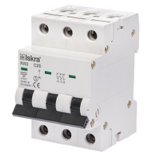 Модульний автоматичний вимикач ISKRA RI53 3P C20A 6kA