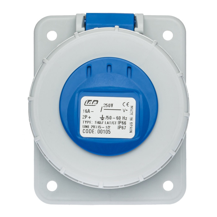 Розетка настінна IDE SCHUKO 2P+E 16A 250V IP67
