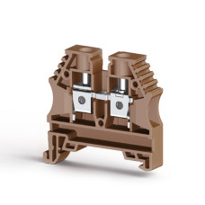 Клема Klemsan AVK 6 прохідна 6 мм коричнева