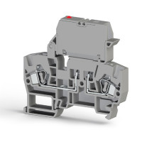 Клема Klemsan YBK SLD 24V AC  під запобіжник 4 мм сіра