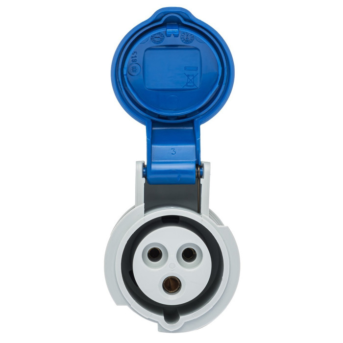 Розетка кабельна IDE MUNDIAL 2P+E 16A 200–250V IP44