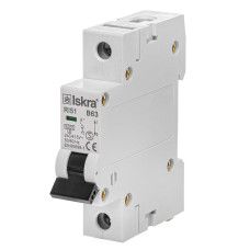 Модульний автоматичний вимикач ISKRA RI51 1P B63A 6kA