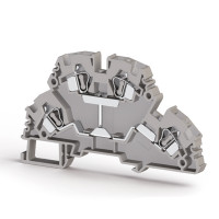 Клема Klemsan YBK 4-2FD дворівнева 4 мм сіра