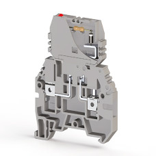 Клема Klemsan ASK 3 FLD 220V DC під запобіжник 4 мм сіра