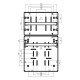 Настінний корпус для сил. розеток IDE STAR 2×18 MOD 728×418x147mm, IP65 з шинами N+PE