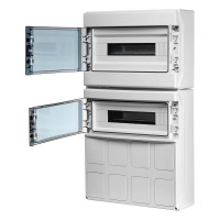 Настінний корпус для сил. розеток IDE STAR 2×18 MOD 728×418x147mm, IP65 з шинами N+PE