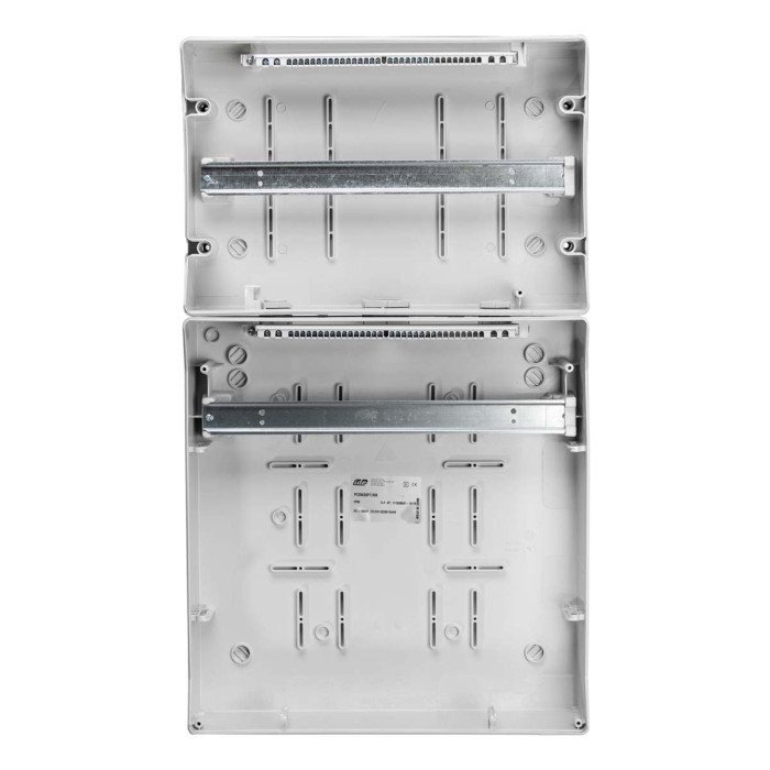 Настінний корпус для сил. розеток IDE STAR 2×18 MOD 728×418x147mm, IP65 з шинами N+PE