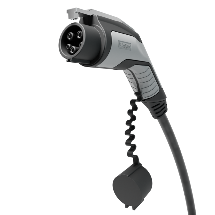 Зарядна станція Pulsar Plus Wallbox 32А 230В 7,4 кВт біла з роз'ємом Тesla з кабелем 5м PLP1-0-1-2-9-00T