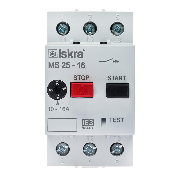 Автомат захисту двигуна ISKRA MS25 16A
