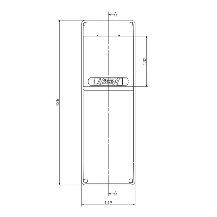 Настінний корпус для сил. розеток IDE STAR 1×6 MOD 436×142x137mm, IP65 з шинами N+PE