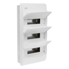Корпус розподільчий внутр. IDE біле вікно ORO, 3×12 модуля 517×283x97, IP40, з шинами N і PE