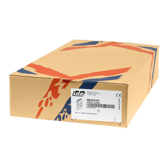 Корпус розподільчий внутр. IDE біле вікно ORO, 3×12 модуля 517×283x97, IP40, з шинами N і PE