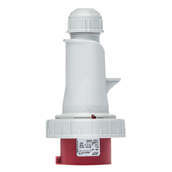 Вилка кабельна IDE MUNDIAL 3P+E 16A 380–415V IP66-67