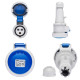 Розетка кабельна IDE MUNDIAL 2P+E 16A 200–250V IP66-67