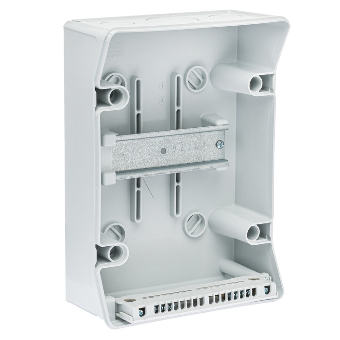 Корпус розподільчий IDE (ABS-пластик) ECOLOGY,1×4 модулів 231×166x113, IP65, з шинами N і PE