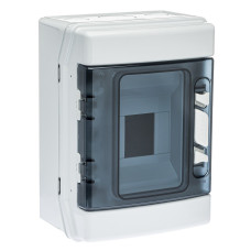 Корпус розподільчий IDE (ABS-пластик) ECOLOGY,1×4 модулів 231×166x113, IP65, з шинами N і PE