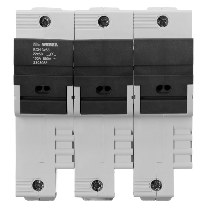 Тримач запобіжників Italweber 3P BCH 22×58 100A 690V АC