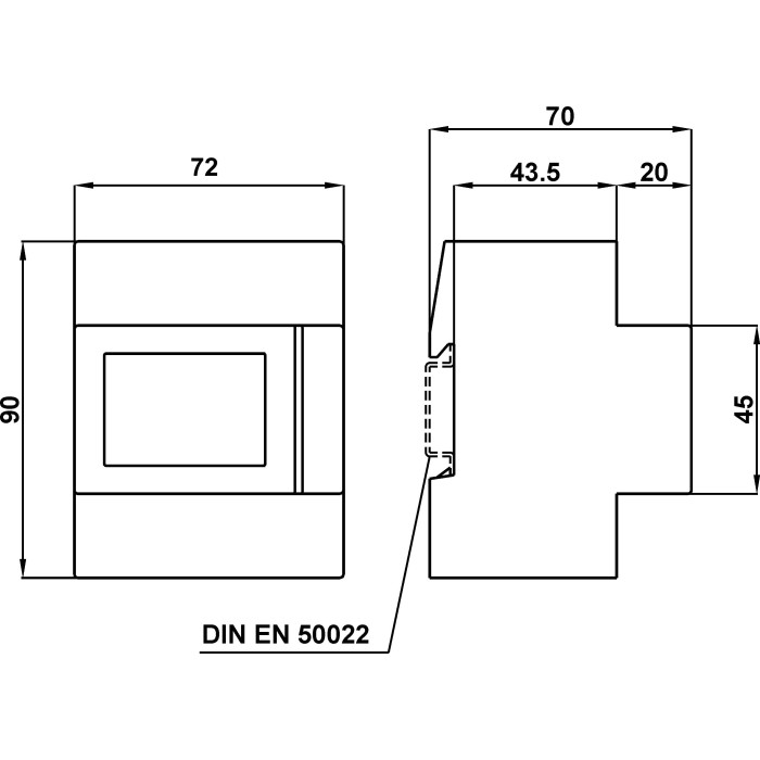 Лічильник FRER на DIN-рейку LCD 3Ф 4-пров. 400V 1-5A MID, RS-486