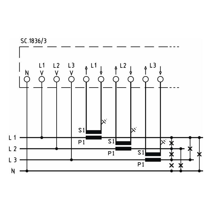 Лічильник FRER на DIN-рейку LCD 3Ф 4-пров. 400V 1-5A MID, RS-486