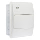 Корпус розподільчий внутр. IDE біле вікно ORO,1×8 модуля 248×210x97, IP40, з шинами N і PE