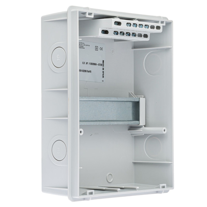 Корпус розподільчий внутр. IDE біле вікно ORO,1×8 модуля 248×210x97, IP40, з шинами N і PE