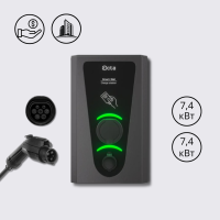 Зарядна станція 2-портова Smart Wall 7,4+7,4 кВт з розеткою Type 2 (1Ф) та кабелем Type 1 (1Ф) SW214-S-C1 Octa Energy