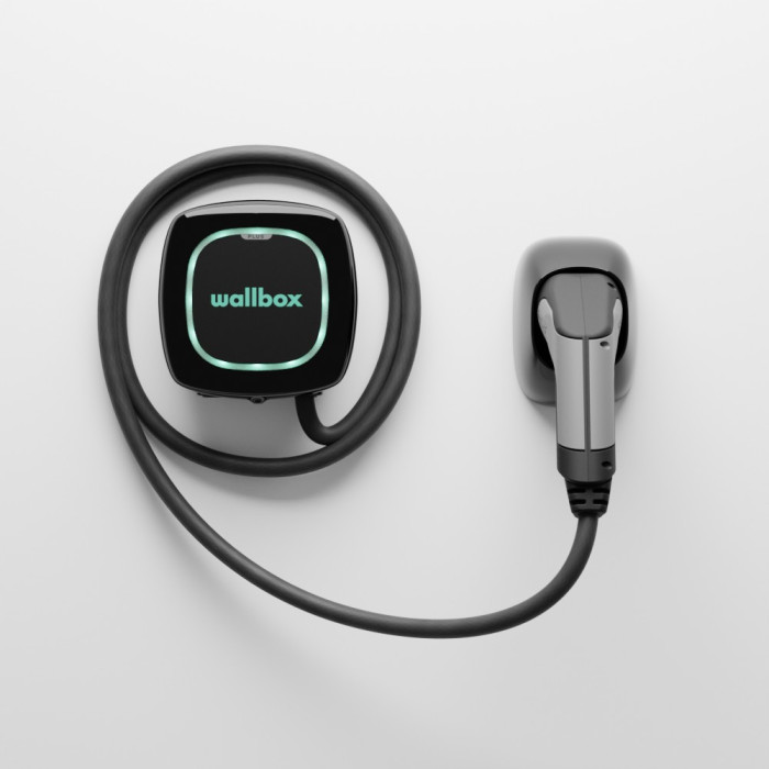 Зарядна станція Pulsar Plus Wallbox 32А 230В 7,4 кВт чорна з роз'ємом Тype 2 з кабелем 5м PLP1-0-2-2-9-002