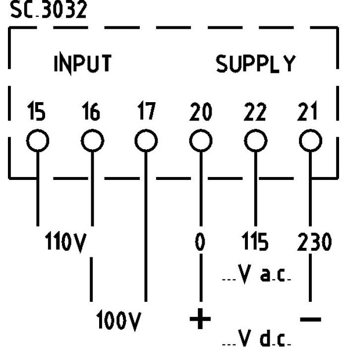 Вольтметр цифровий FRER D96 96×96 80–260 AC/DC 100-110V