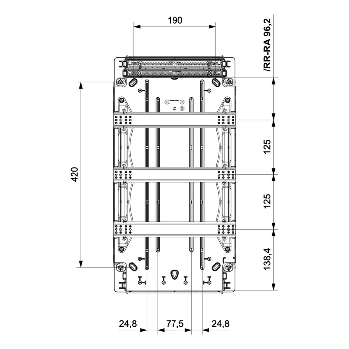 Корпус розподільчий вбудований IDE GOLD, 3×12(36) модулі, пластикові двері, N/PE шина, IP40