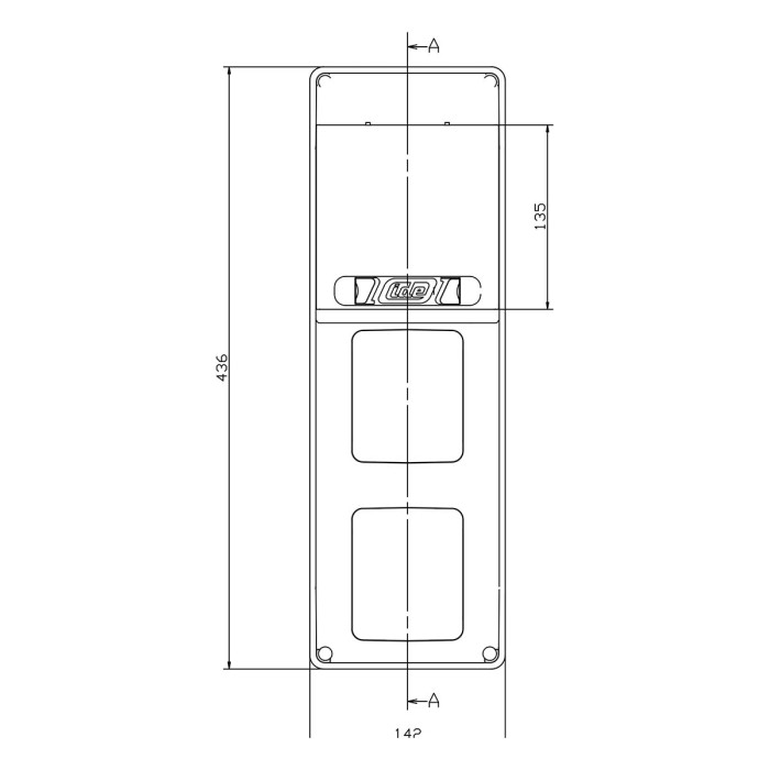 Настінний корпус для сил. розеток IDE з отворами STAR 1×6 MOD 436×142x137mm, IP65, шини N+PE