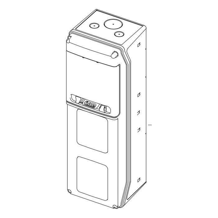 Настінний корпус для сил. розеток IDE з отворами STAR 1×6 MOD 436×142x137mm, IP65, шини N+PE