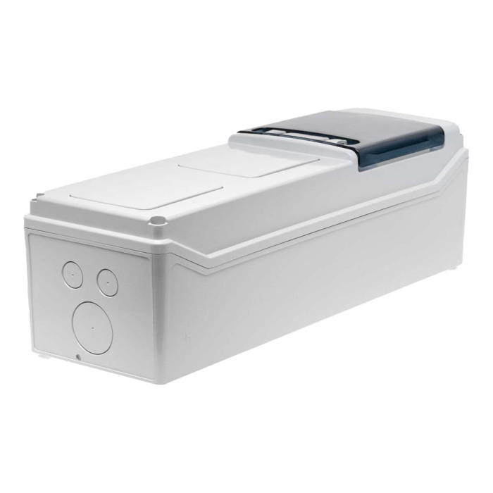 Настінний корпус для сил. розеток IDE з отворами STAR 1×6 MOD 436×142x137mm, IP65, шини N+PE