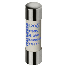 Запобіжник циліндричний Italweber CH14 20A aR 14×51 690V