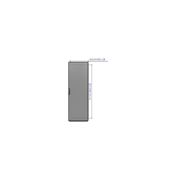 Підлогова шафа nVent HOFFMAN MCI 1800×600x800 IP56 (з дверима та бічними панелями)